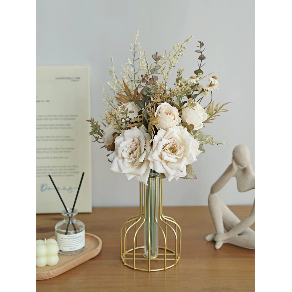 Artificial Silk Peony Rose Bouquet – Wedding & Home Décor Artificial Flower Bouquet Babs