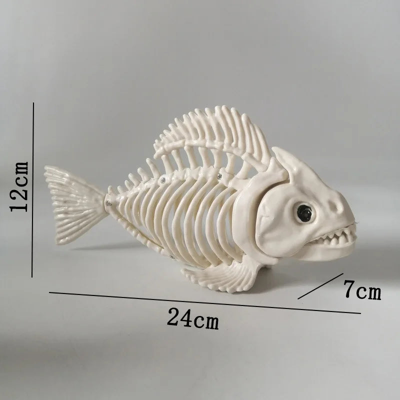 Halloween Skeleton Animal Bones Props – Bat, Spider & Scary Decor Halloween Prop Decoration Babs Piranha skeleton