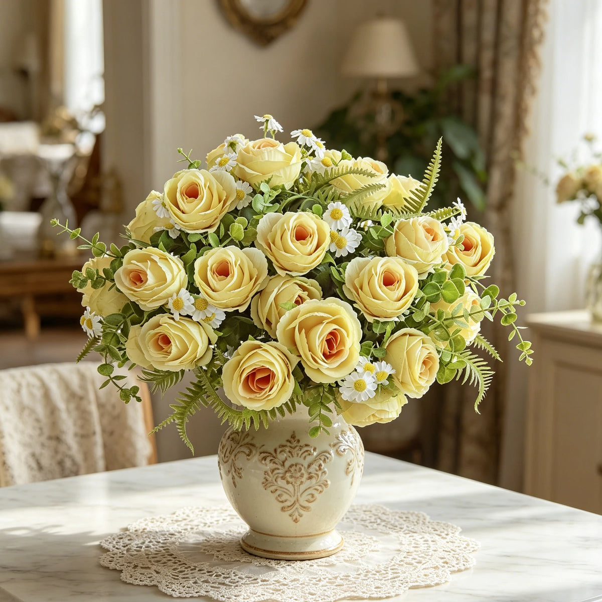 Artificial Silk Rose Bouquet for Wedding & Home Décor Artificial Silk Roses Babs