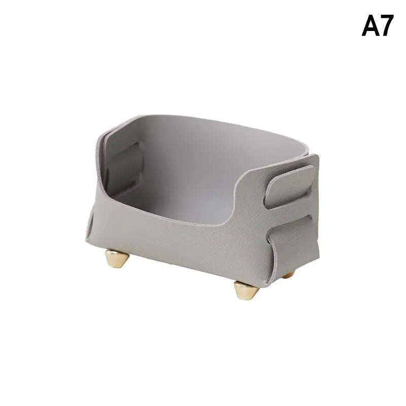 PU Leather Desktop Business Card Holder & Sign Display Stand Business Card Holder Babs A7