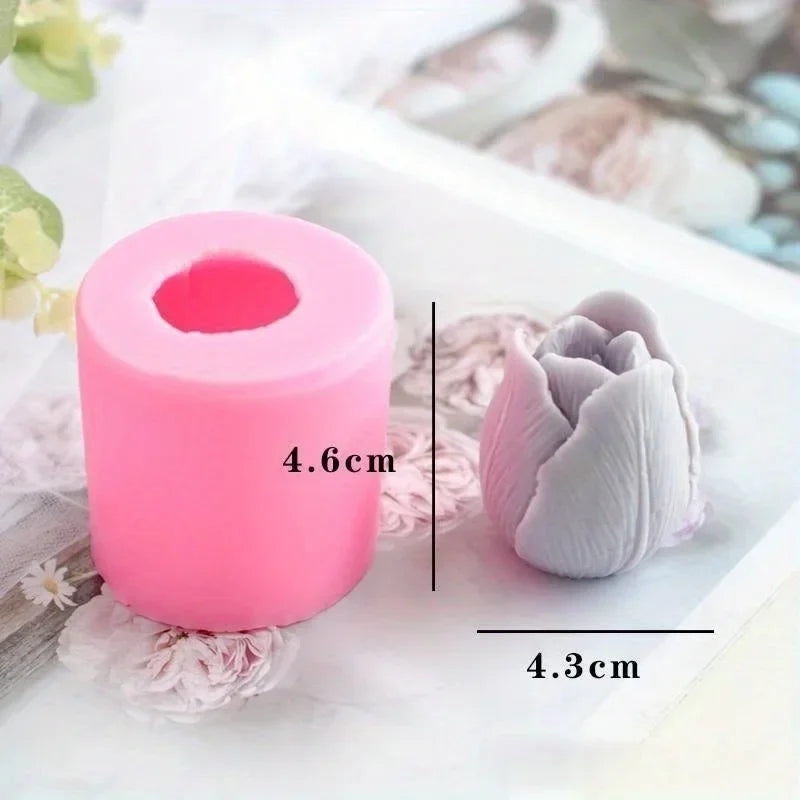 3D Tulip Silicone Mold – DIY Candle & Flower Soap Making Silicone Craft Mold Babs
