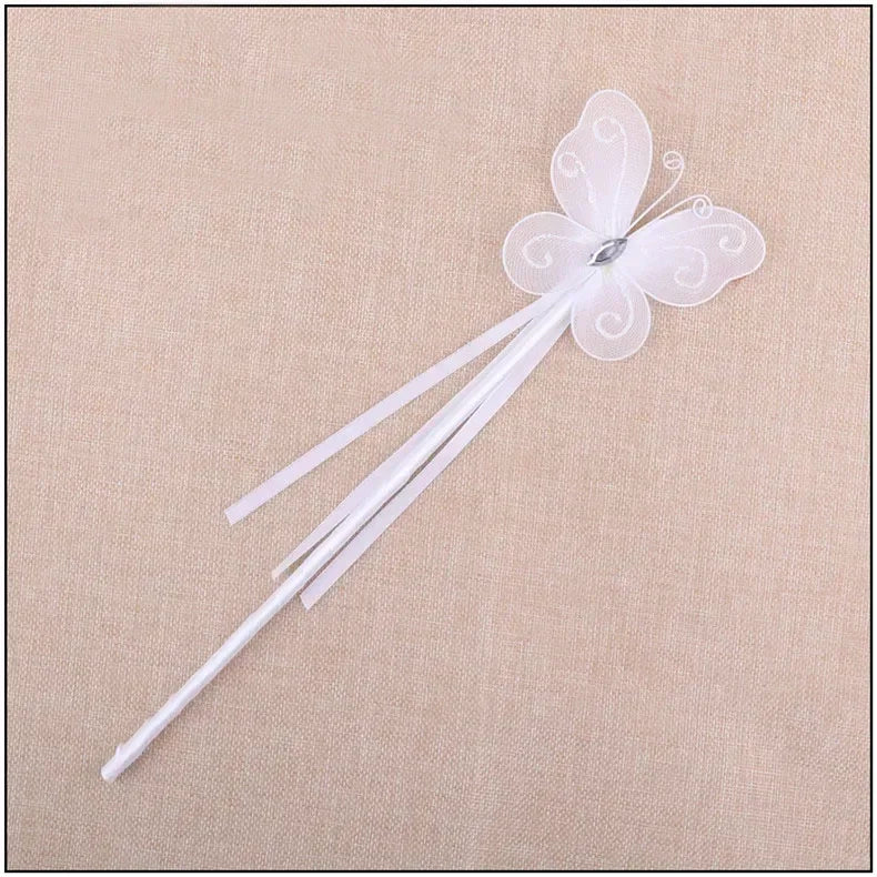 12pc Butterfly Fairy Wand Set – Princess Cosplay Party Props Fairy Wand Set Babs white butterfly One size