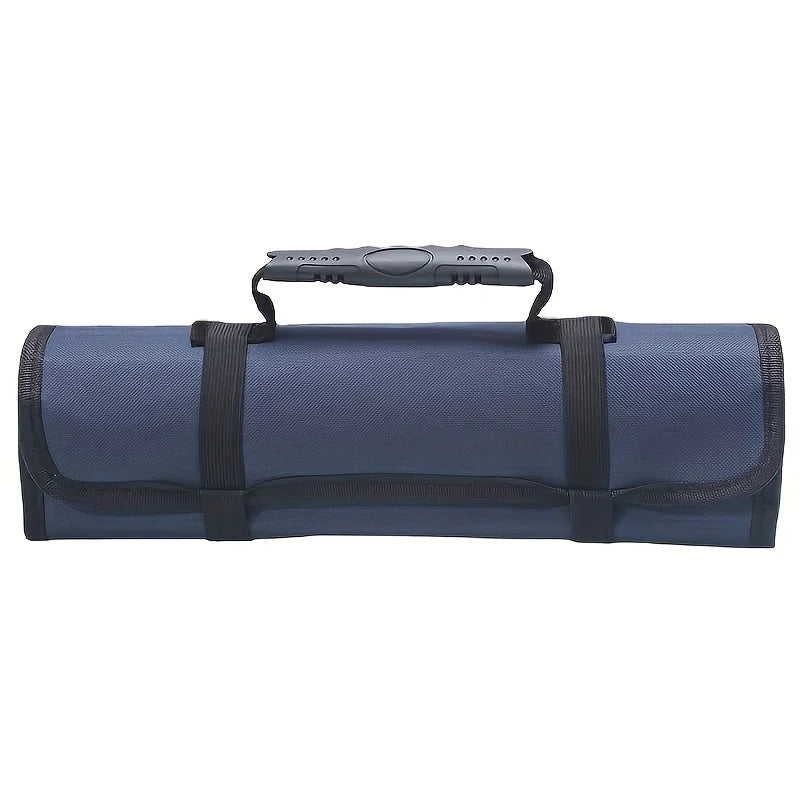 Roll-Up Tool Organizer Bag with Pouches | Oxford Cloth Tool Roll Bag Babs Blue