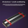 M.2 2280 NVMe SSD Heatsink – Aluminum Passive Cooler SSD Heatsink Babs Black