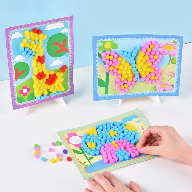 100Pcs Colorful Felt Pom Poms 15–25mm DIY Craft Balls Craft Pom Poms Babs