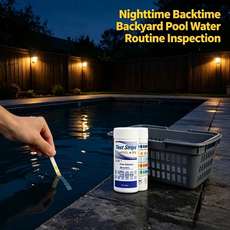 Pool & Spa Water Test Strips 50PCS – pH, Chlorine & Hardness Pool Water Test Strips Babs