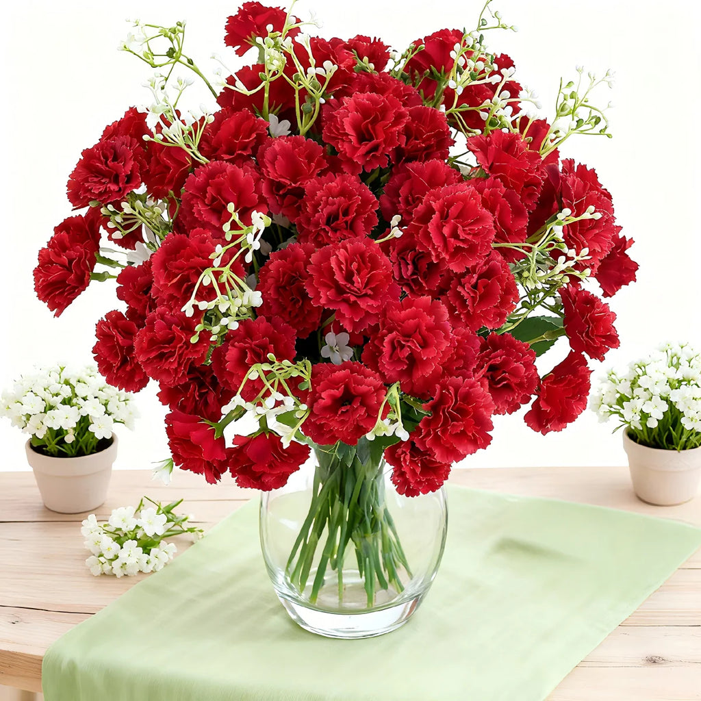 Artificial Silk Carnation Bouquet – Wedding & Home Décor Artificial Flower Bouquet Babs