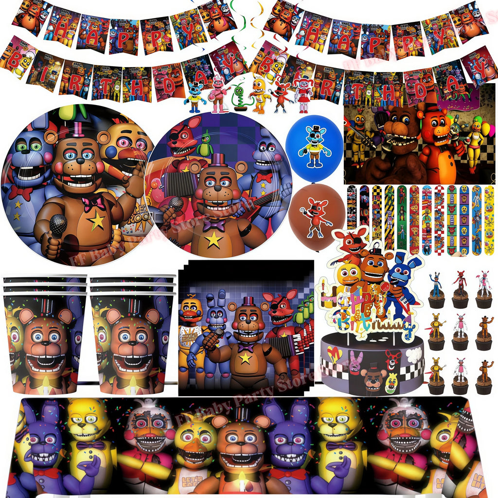 Five Nights Bear Birthday Party Decorations Set for Kids Birthday Party Set Babs
