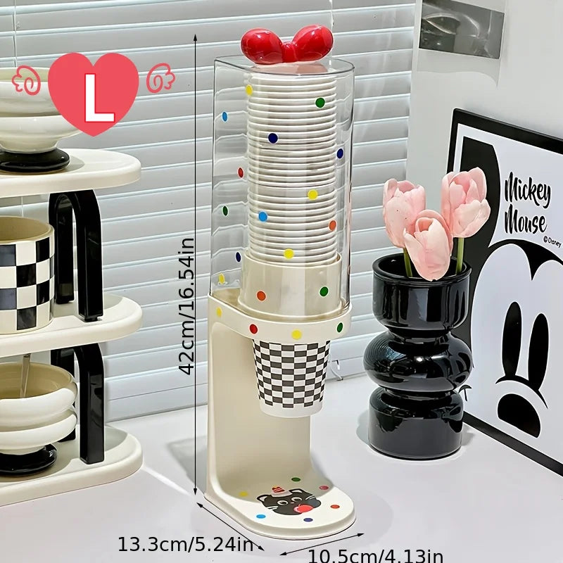 Pull-Type Water Cup Dispenser – Flat Bottom Cup Holder Rack Cup Dispenser Rack Babs L cup holder