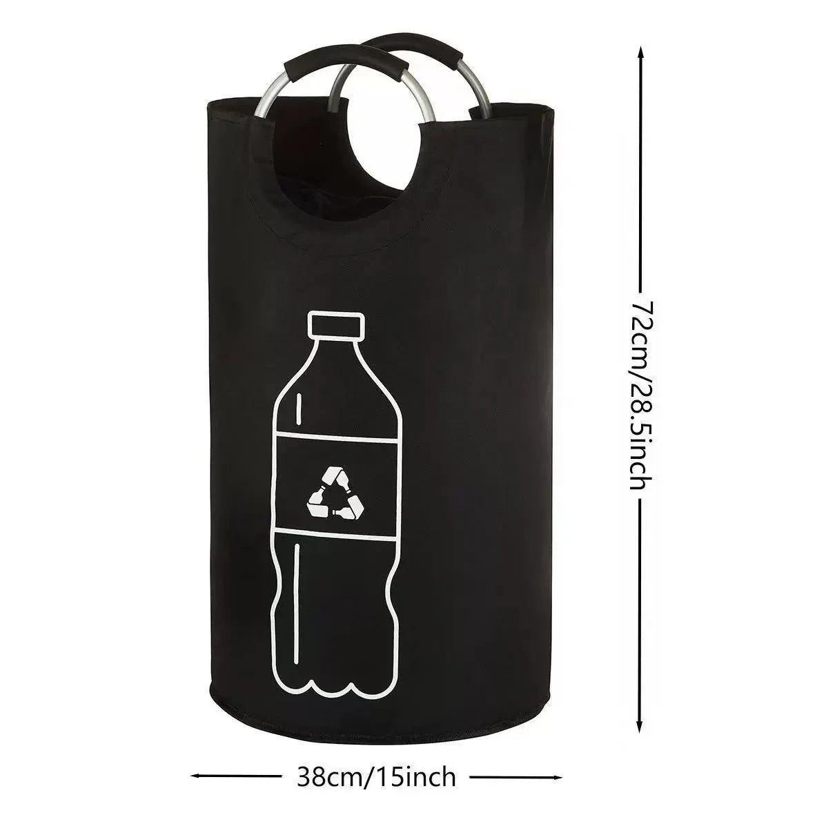 Foldable Laundry Bag & Storage Bin | Multi-Use Polyester Canvas Foldable Storage Bin Babs Black