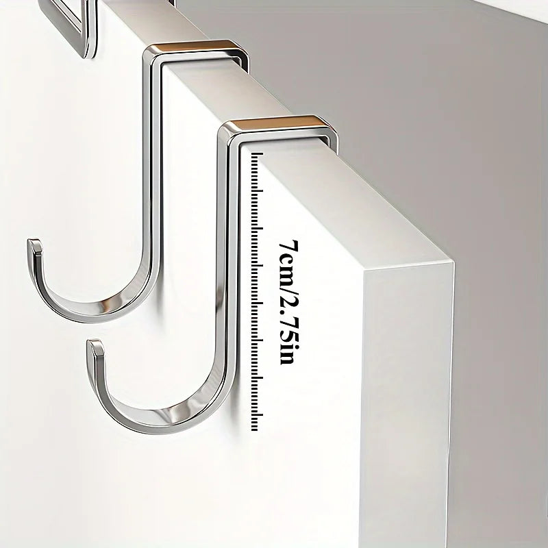 8-Pack Stainless Steel Double S-Hooks – Kitchen & Bathroom S-Shape Hooks Babs