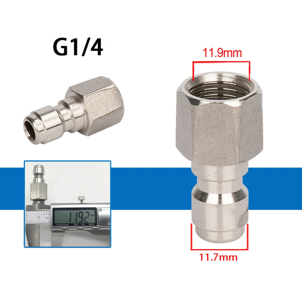 1/4" Quick Release Pressure Washer Connector Coupler Fitting Hose Coupler Fitting Babs 14