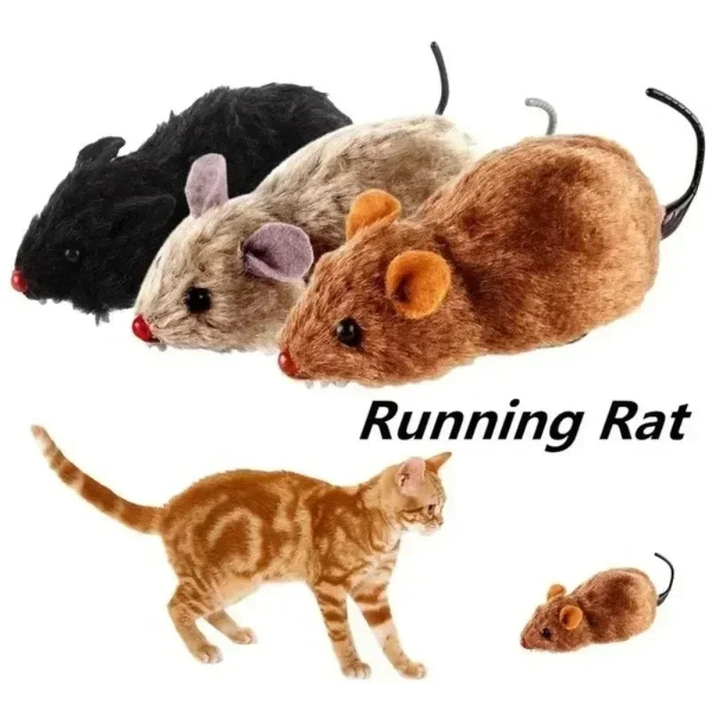 Plush Running Mouse Toy for Cats & Dogs – Lifelike & Fun Pet Mouse Toy Babs