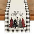 Linen Christmas Table Runner – Snowman & Xmas Tree, 72x13" Christmas Table Runner Babs 14 183x33cm