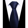 Red Paisley Necktie Handkerchief Cufflink Pin Set for Men Men's Necktie Set Babs Dark Blue