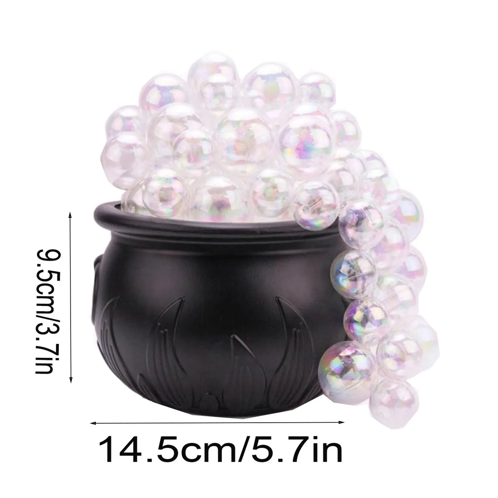 Halloween Light-Up Bubble Cauldron – 40 LED Balls & Remote Halloween Cauldron Decor Babs