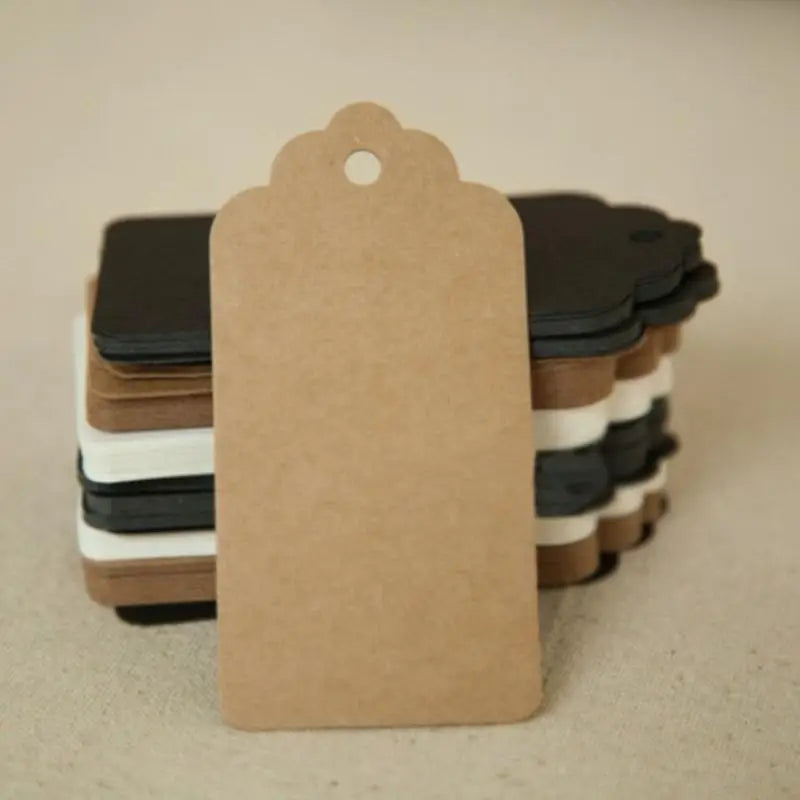 100pcs Kraft Paper Gift Tags – Wedding, Christmas & Holiday Labels Kraft Paper Gift Tags Babs