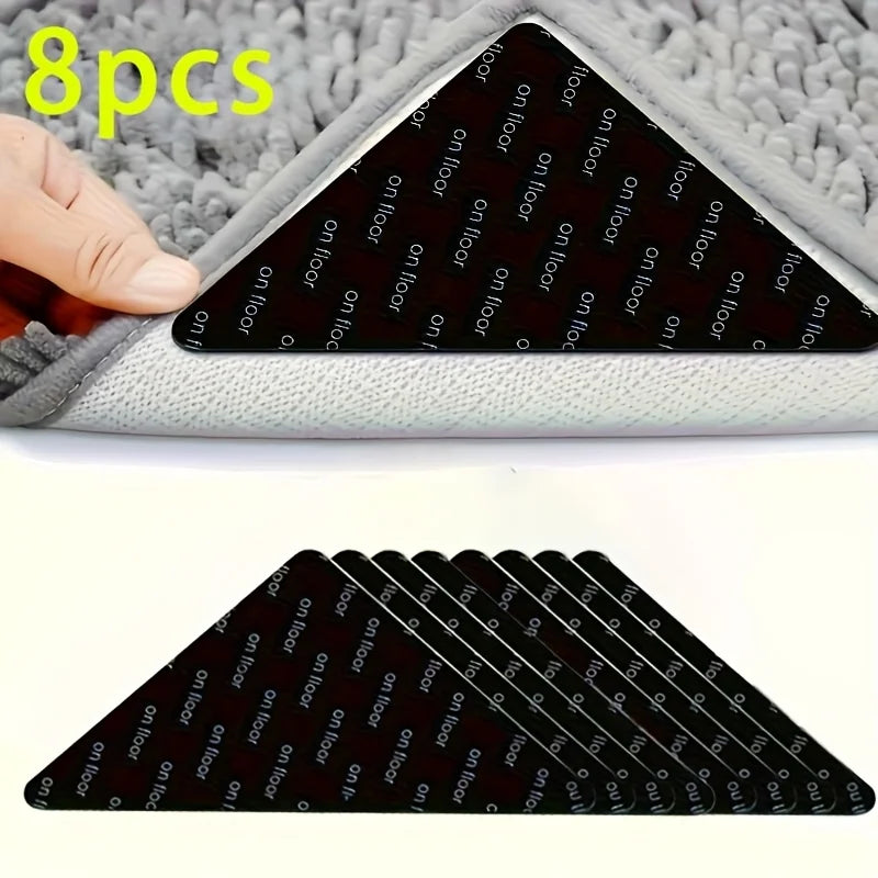 Anti-Slip Rug Grippers Washable Carpet Tape 4/8 Pcs Rug Gripper Tape Babs PURPLE