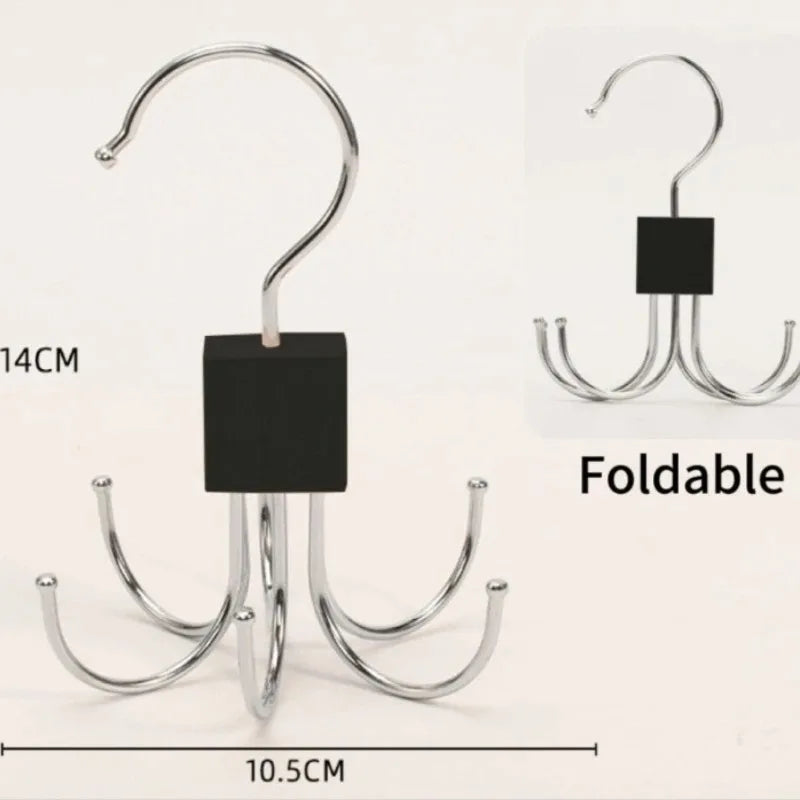 360° Rotating Hook Rack Organizer – Scarf, Belt & Tie Hanger Rotating Hook Rack Babs