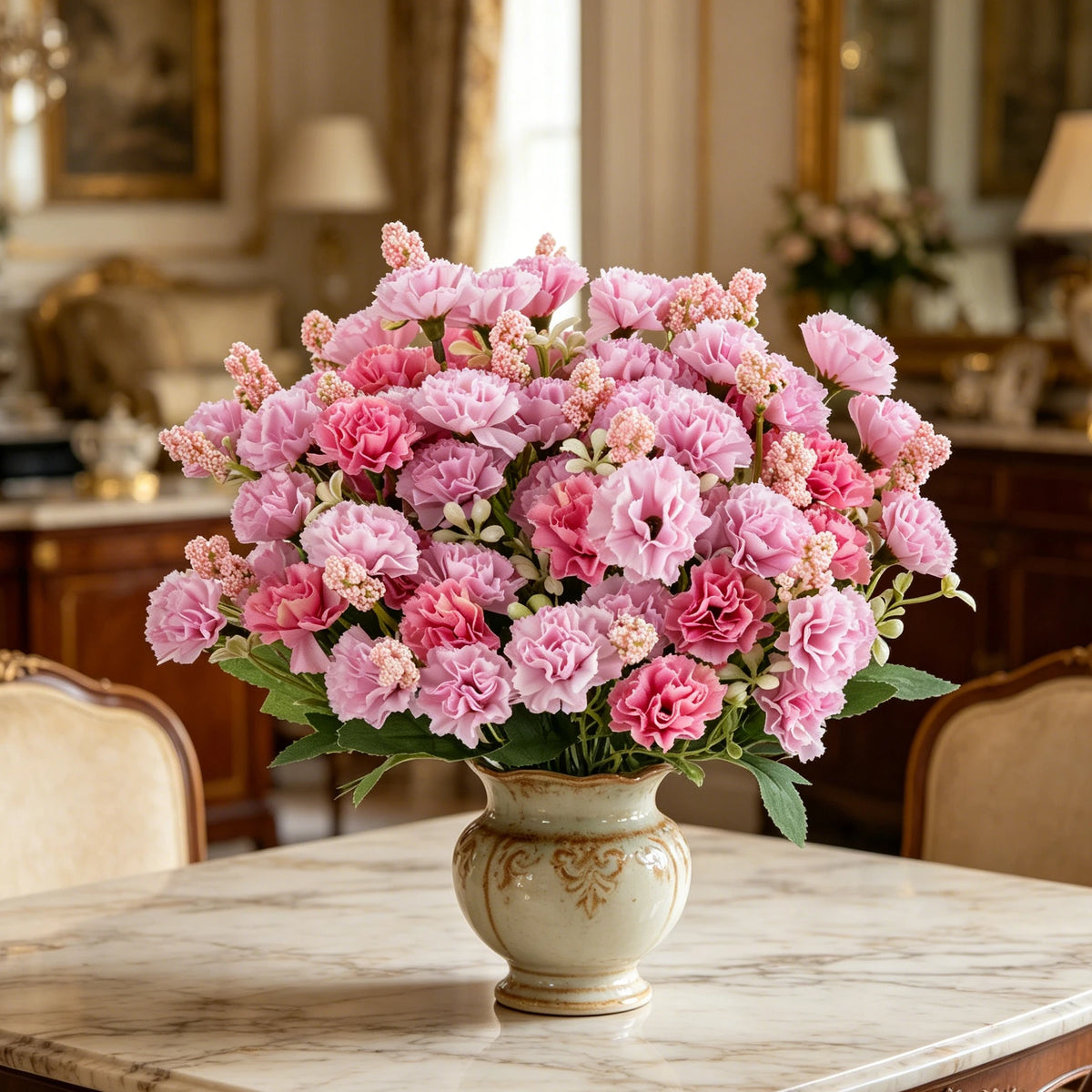 Artificial Silk Carnation Flower Stems – Wedding & Home Decor Artificial Flower Stems Babs