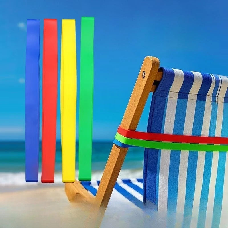 4-Pack Elastic Beach Towel Clips & Tie Straps – Pool Party Beach Towel Clips Babs random color 4PCS
