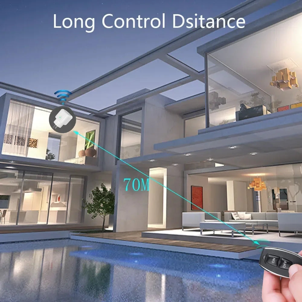 433MHz Wireless Remote Control Socket Switch – EU Plug 4000W Remote Control Socket Babs