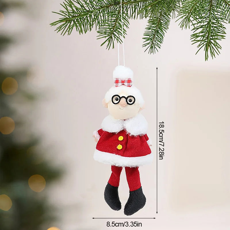 Christmas Elf Plush Doll Hanging Ornament – Xmas Tree Pendant Christmas Plush Ornament Babs D