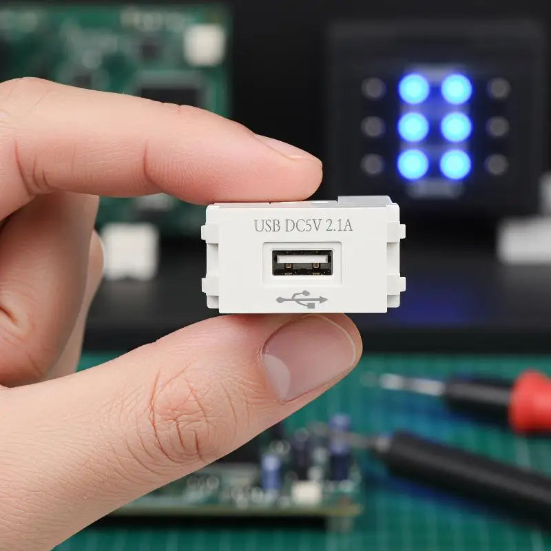 USB Wall Socket Module 5V 2.1A Charging Panel Adapter USB Charging Module Babs