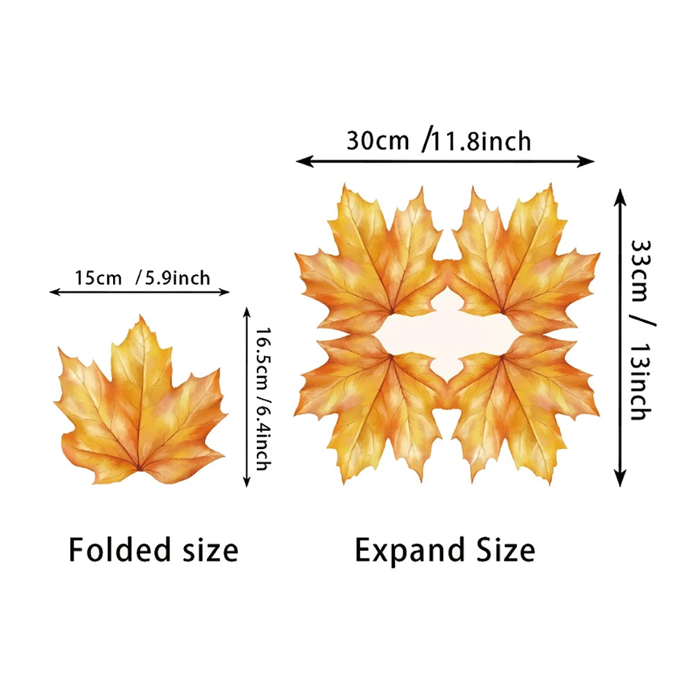 Maple Leaf Disposable Napkins – Fall Party Cocktail Napkins Disposable Party Napkins Babs B 60pcs