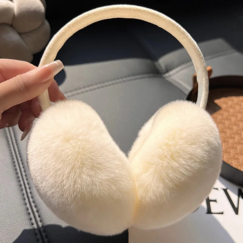 Plush Faux Fur Earmuffs – Winter Ear Warmers for Women Winter Ear Warmers Babs Beige