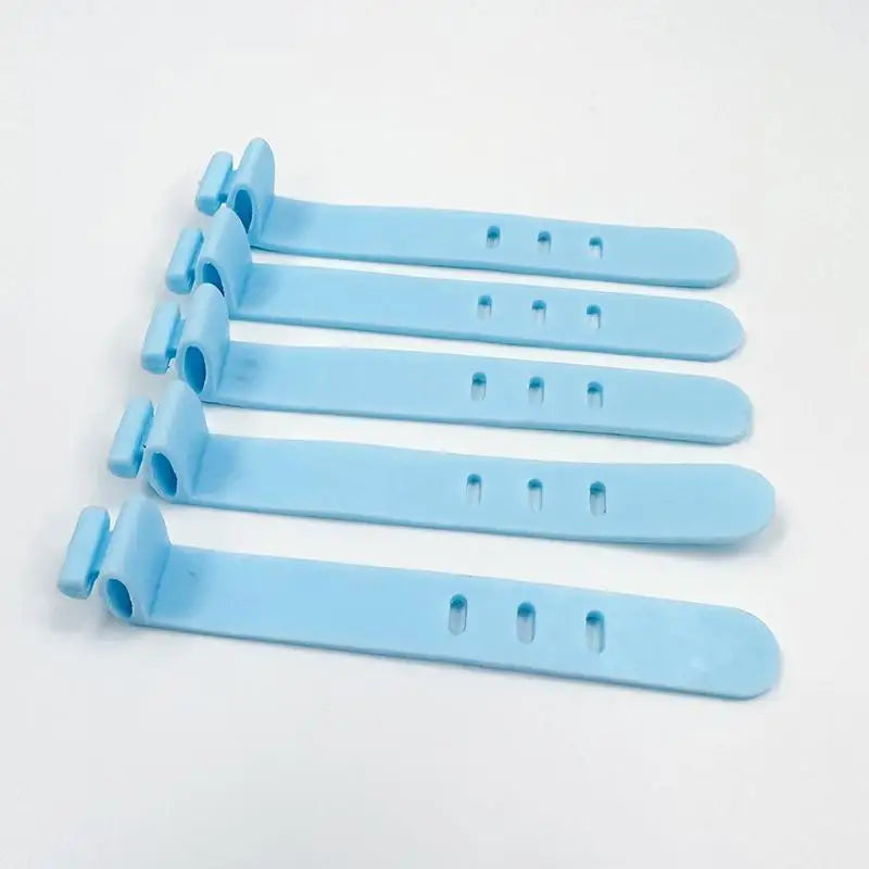 Silicone Cable Organizer Bobbin Winder Set 20 pcs – Cord Manager Cable Organizer Set Babs blue 20pcs