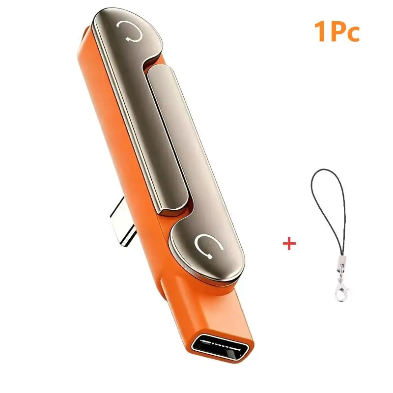 240W USB-C Fast Charging Adapter with Foldable Phone Stand USB-C Charging Adapter Babs 1Pcs orange