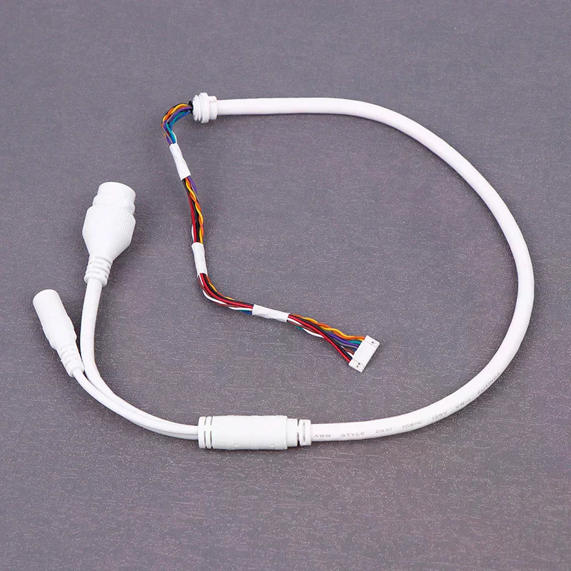 10-Pin PoE RJ45 IP Camera Tail Cable 65cm | HUXUAN PoE Camera Cable Babs
