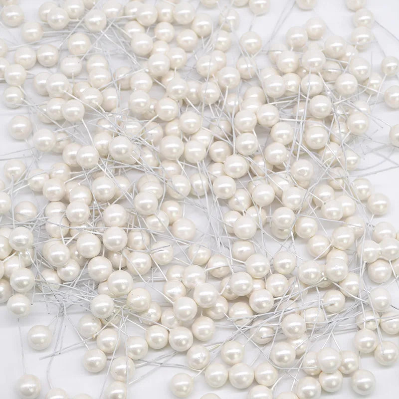 Pearl Stamens Artificial Berries for DIY Wreaths & Floral Décor Artificial Floral Picks Babs 04 100pcs
