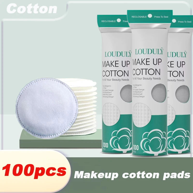 100/400pcs Soft Round Cotton Makeup Pads – Facial & Nail Care Cotton Makeup Pads Babs
