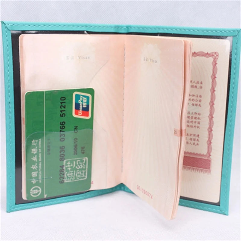 Cute PU Leather Passport Holder – Travel Cover Case for Women Passport Holder Babs