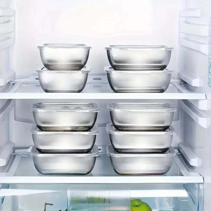 Stainless Steel Sealed Food Storage Containers – Stackable Food Storage Container Babs