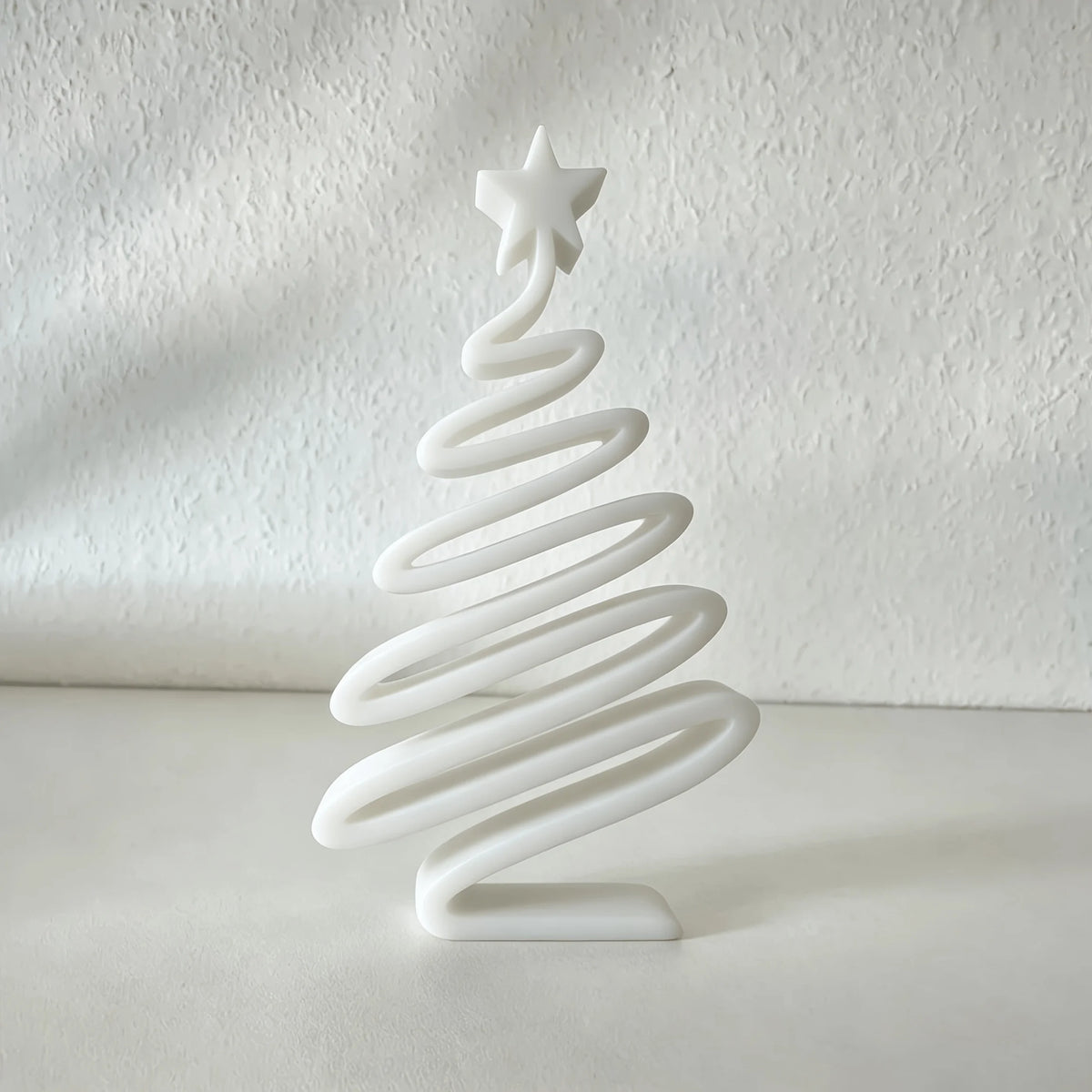 3D-Printed Minimalist Christmas Tree Ornament | Tabletop Decor Christmas Tree Ornament Babs White 1Pc