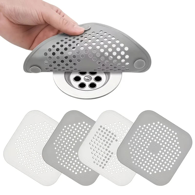 2-Pack Silicone Drain Hair Catcher - Anti-Clog Mesh Cover Drain Hair Catcher Babs