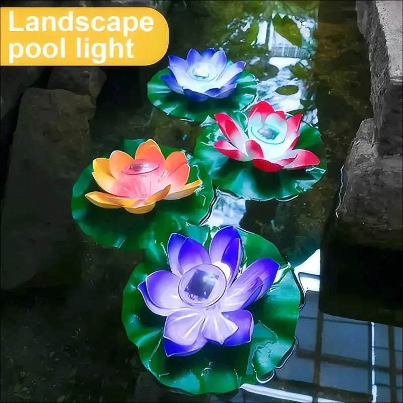 Solar Floating Lotus LED Lamp – Pond & Garden Night Light Solar Garden Light Babs