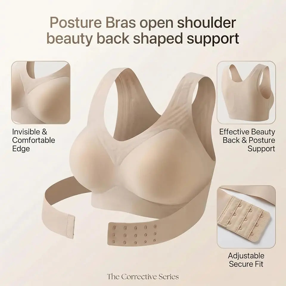 Seamless Wireless Push-Up Bralette | Cross Back Full Coverage Bra Wireless Bralette Babs