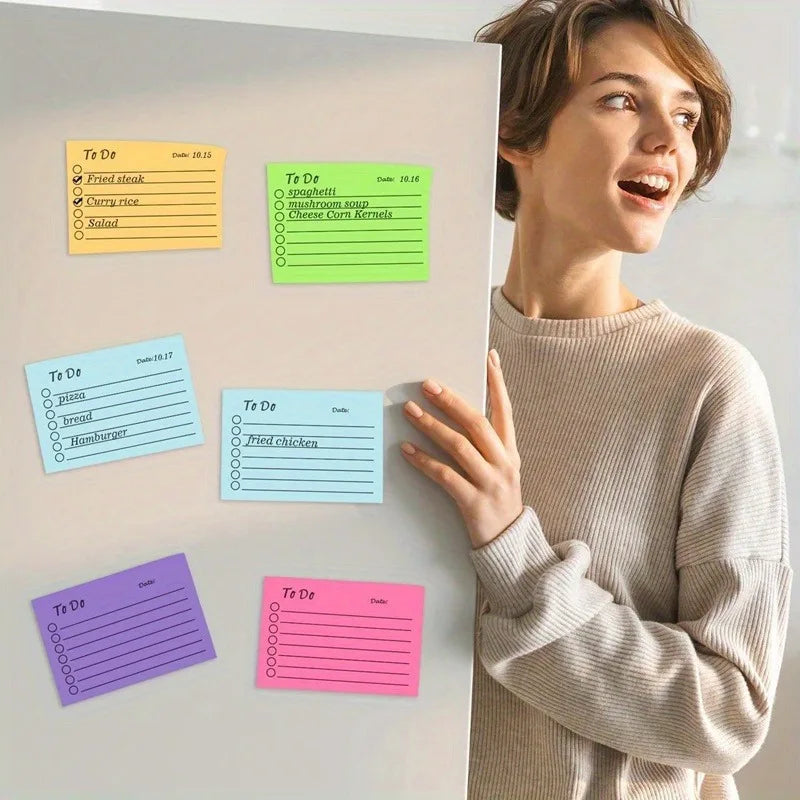 Fluorescent Sticky Notes Multi-Color Self-Adhesive Memo Notepad Sticky Notes Memo Pad Babs