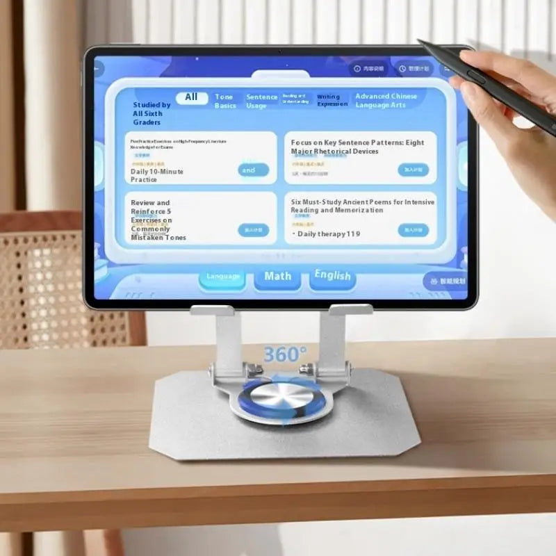 360° Rotatable Foldable Tablet & Laptop Stand – Alloy Desk Holder Tablet Laptop Stand Babs