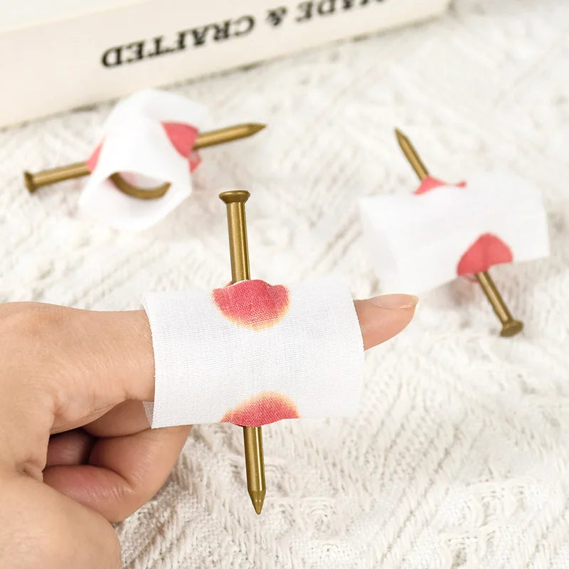 5pcs Bloody Nail Through Finger Prank Props – Halloween Toys Halloween Prank Props Babs 5pcs