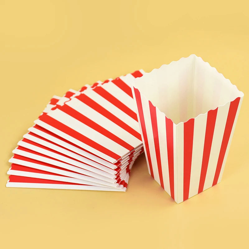 12pcs Popcorn Boxes & Snack Cups – Movie Night Party Supplies Party Snack Containers Babs
