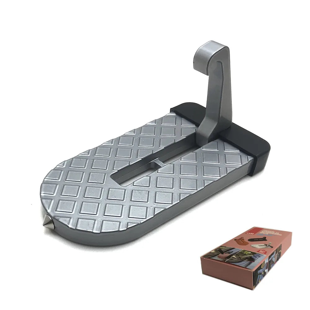 Car Door Step Hook – Anti-Slip Aluminum Roof Pedal & Glass Breaker Car Door Step Hook Babs color box packaging