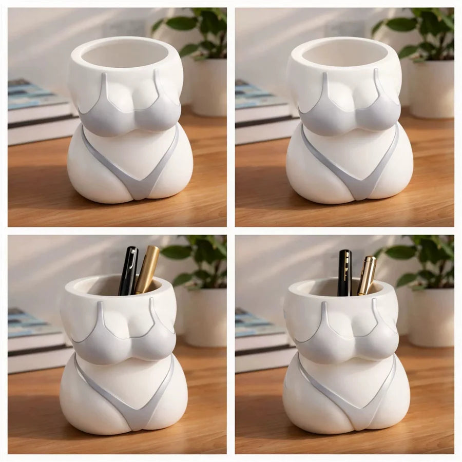 Creative Enamel Pen Holder – European Style Desktop Organizer Desktop Pen Holder Babs