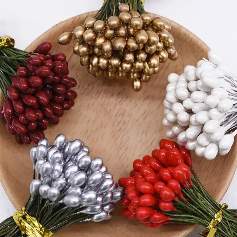 5mm Artificial Berry Stamens – DIY Wreath & Wedding Decor Artificial Flower Stamens Babs