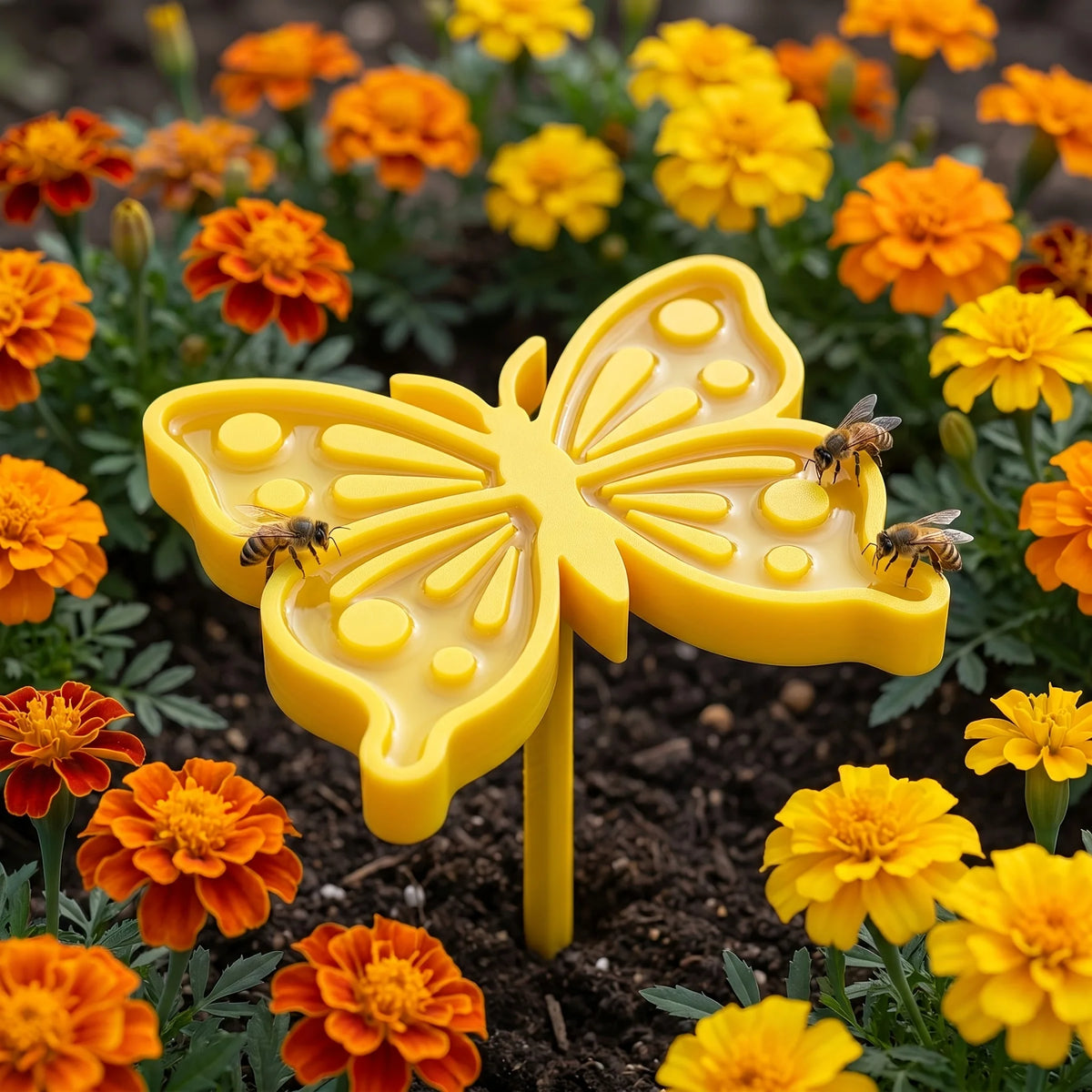 Bee & Butterfly Garden Water Feeder – Ground Insert Drinking Station Garden Water Feeder Babs