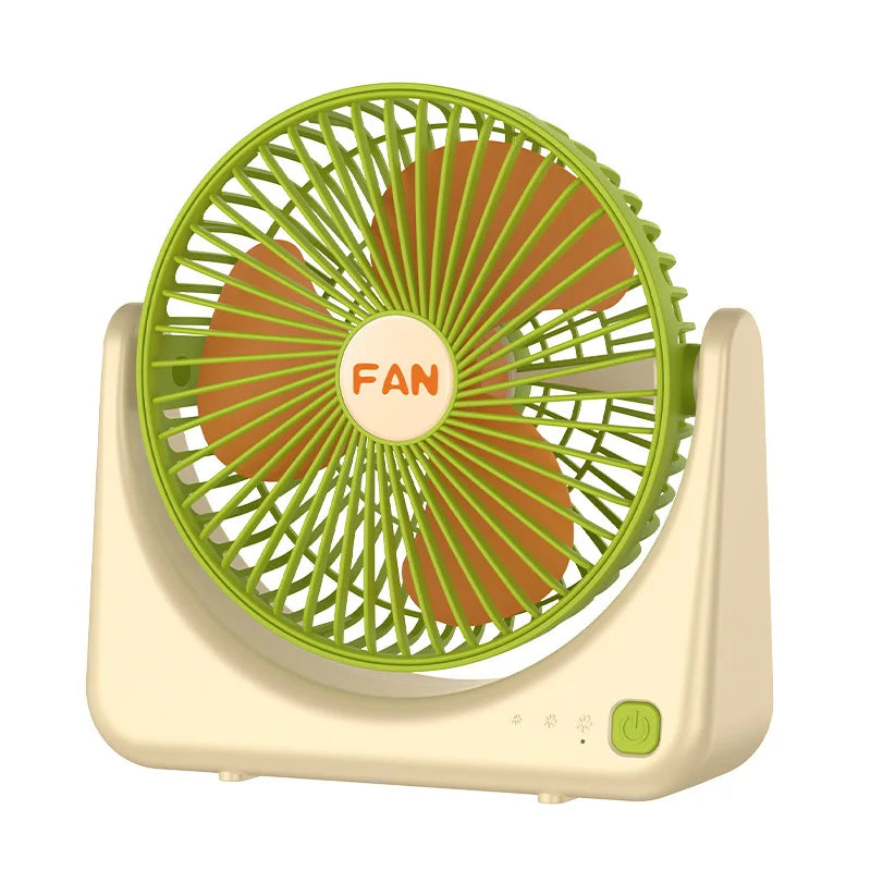 Portable USB Rechargeable Desktop Fan – 3-Speed U-Shape Mini Portable Desktop Fan Babs green
